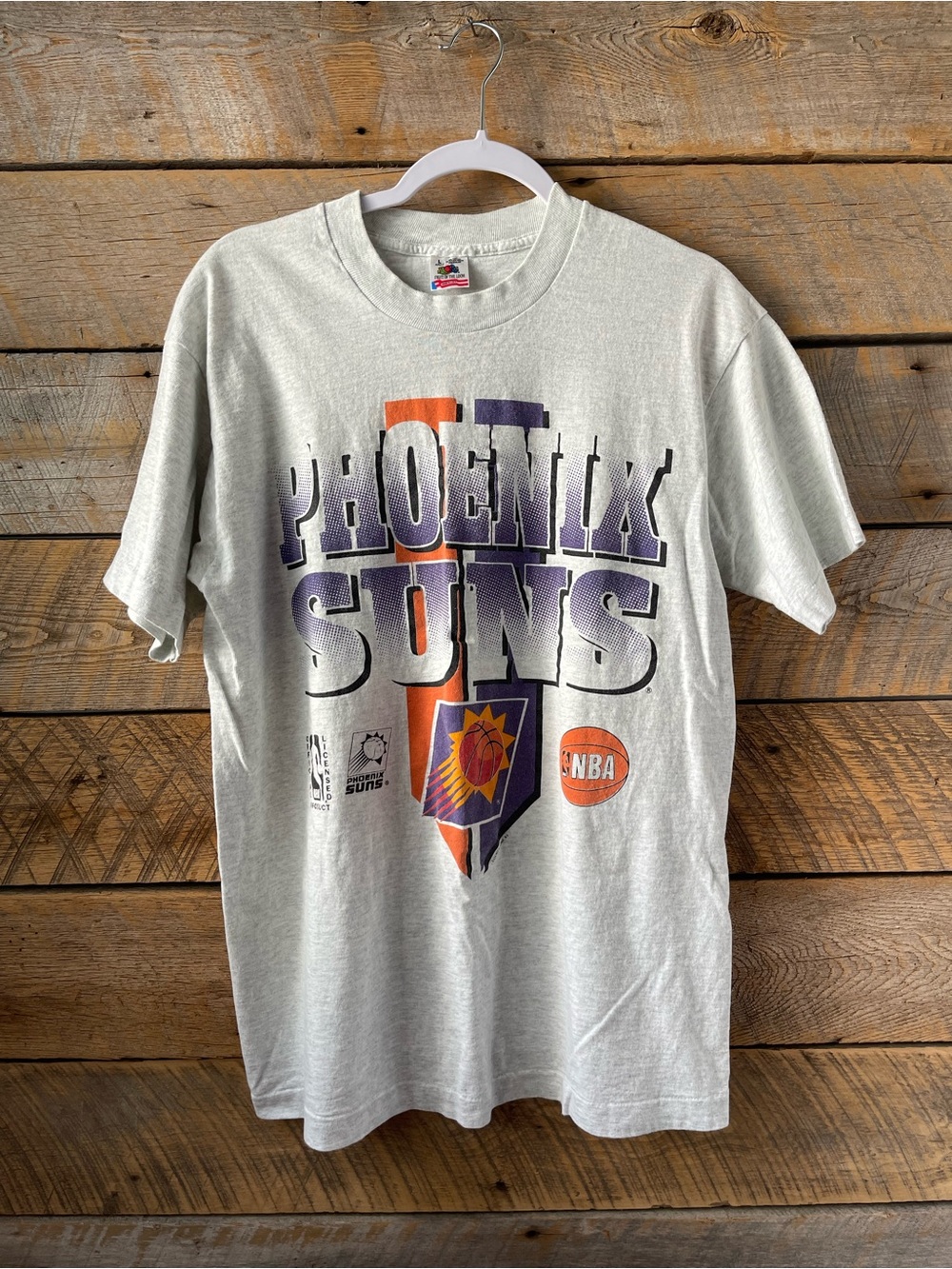 Vintage Phoenix Suns Shirt Mens Large 90s NBA Basketball Sports Logo Powerline